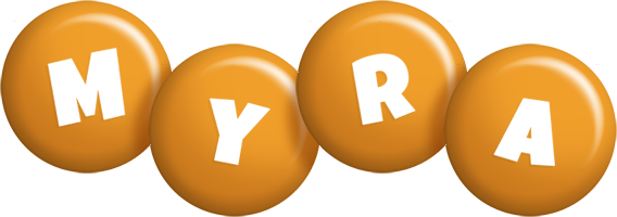Myra candy-orange logo