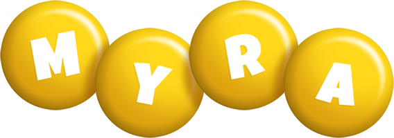 Myra candy-yellow logo