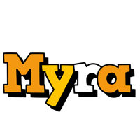 Myra cartoon logo