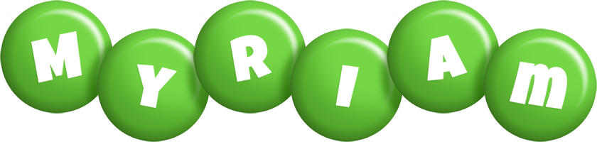 Myriam candy-green logo