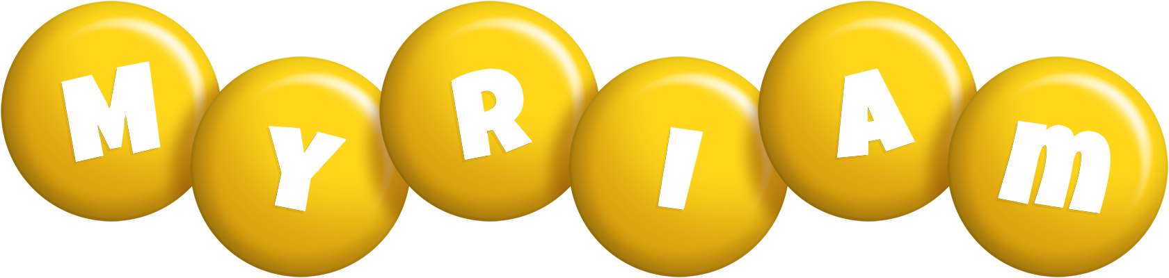 Myriam candy-yellow logo