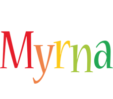 Myrna birthday logo