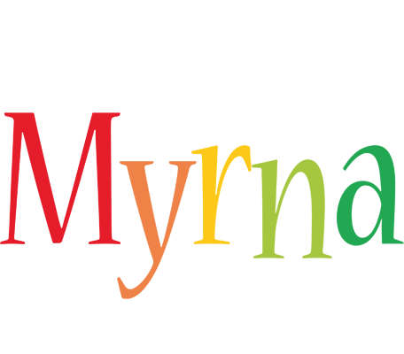 Myrna birthday logo