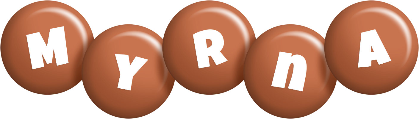 Myrna candy-brown logo