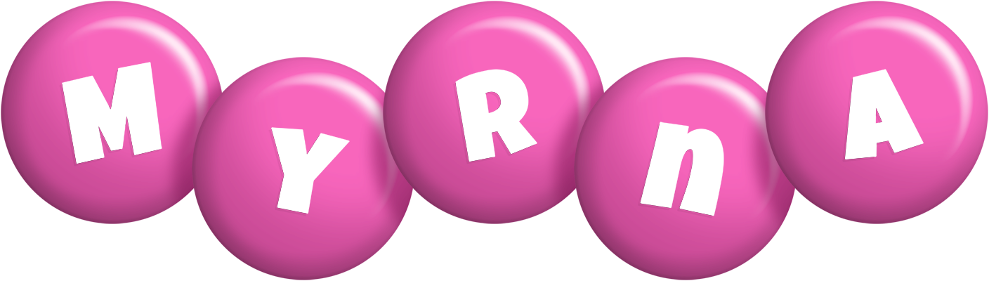 Myrna candy-pink logo