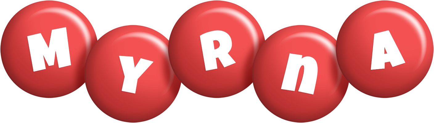 Myrna candy-red logo