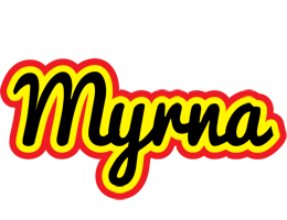 Myrna flaming logo