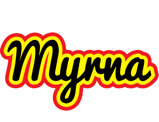 Myrna flaming logo