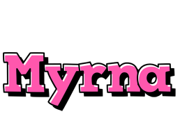 Myrna girlish logo