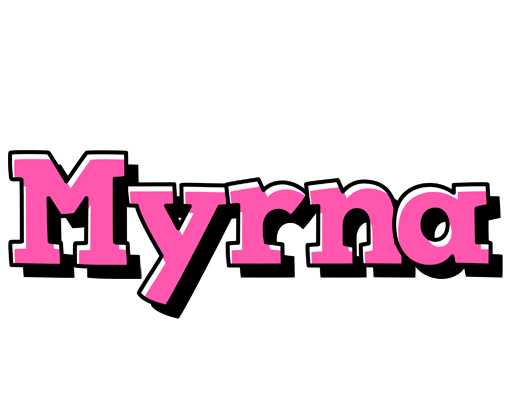 Myrna girlish logo