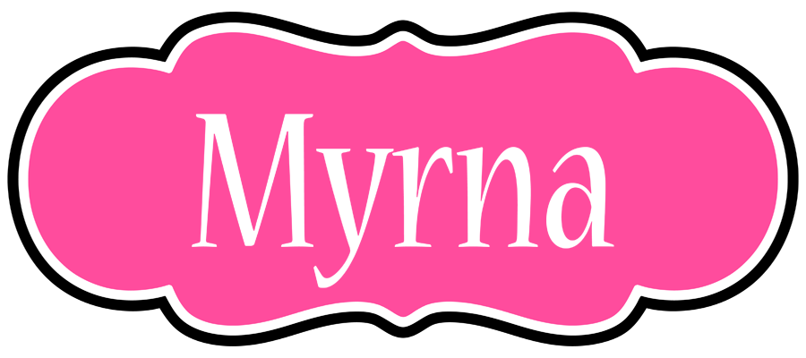 Myrna invitation logo