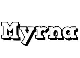 Myrna snowing logo