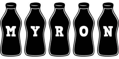 Myron bottle logo