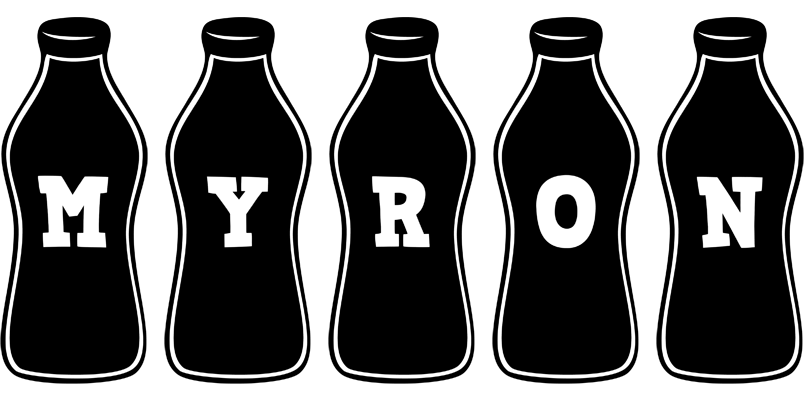 Myron bottle logo