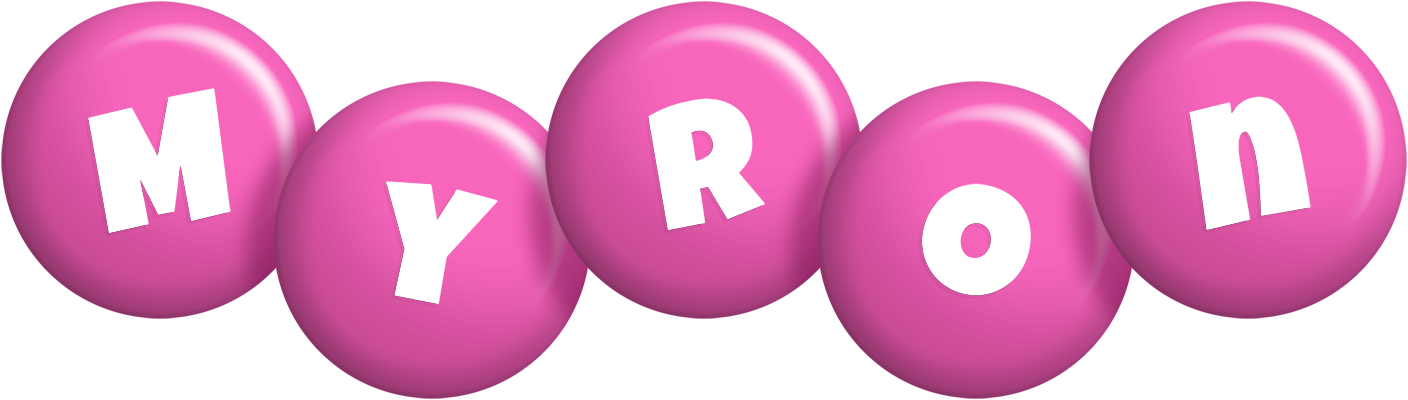 Myron candy-pink logo