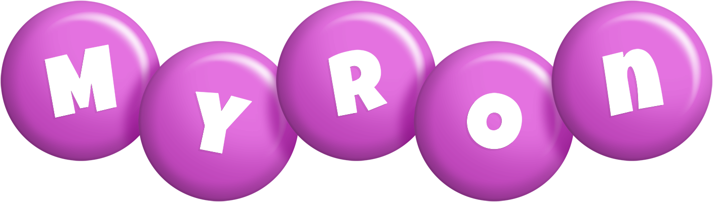 Myron candy-purple logo