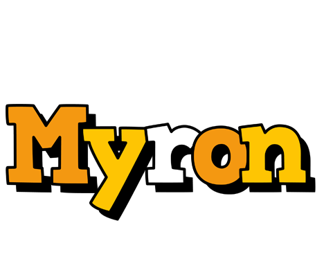 Myron cartoon logo