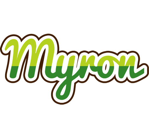 Myron golfing logo