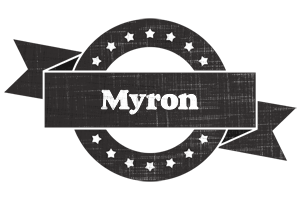 Myron grunge logo