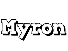 Myron snowing logo