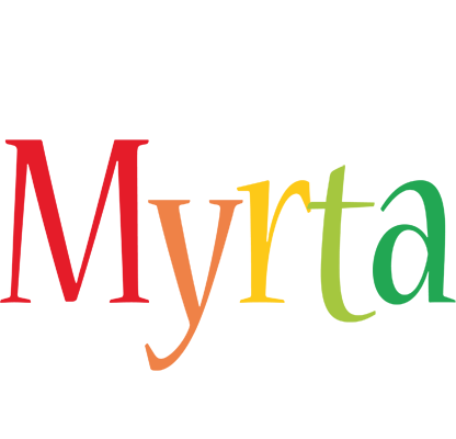 Myrta birthday logo