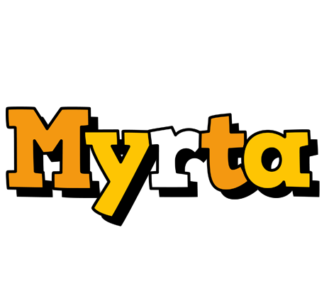 Myrta cartoon logo