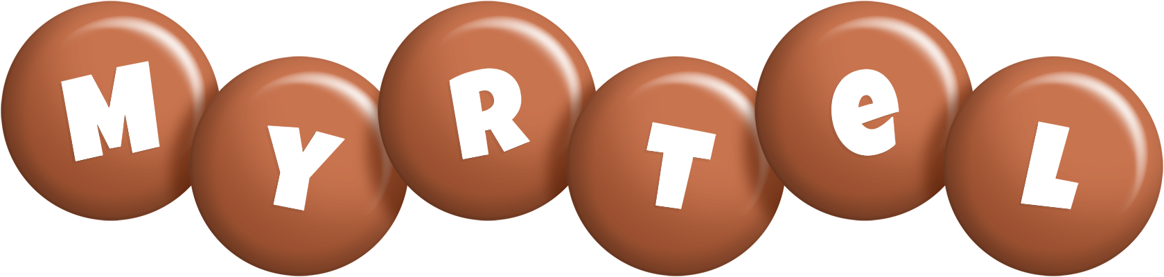 Myrtel candy-brown logo