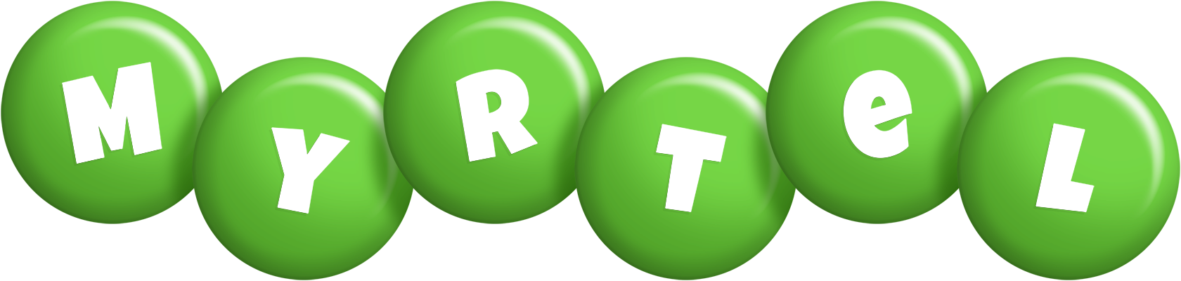 Myrtel candy-green logo