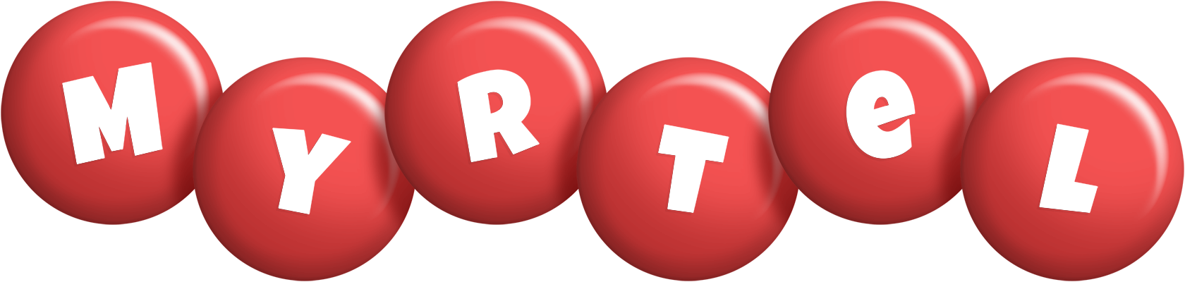 Myrtel candy-red logo
