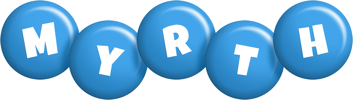 Myrth candy-blue logo
