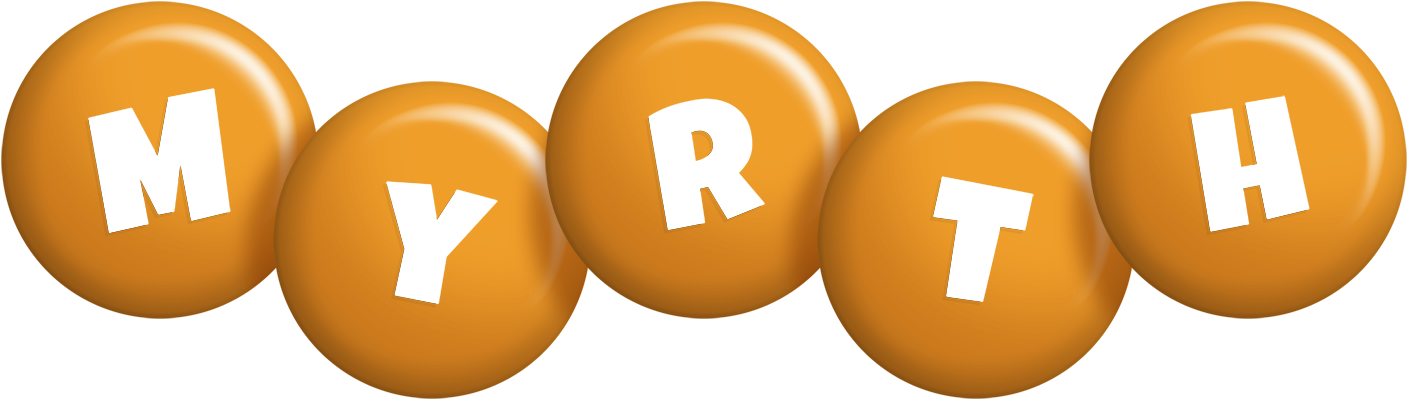 Myrth candy-orange logo
