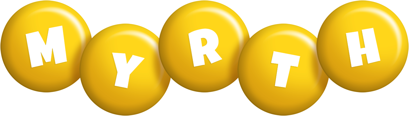 Myrth candy-yellow logo