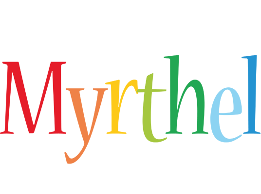 Myrthel birthday logo
