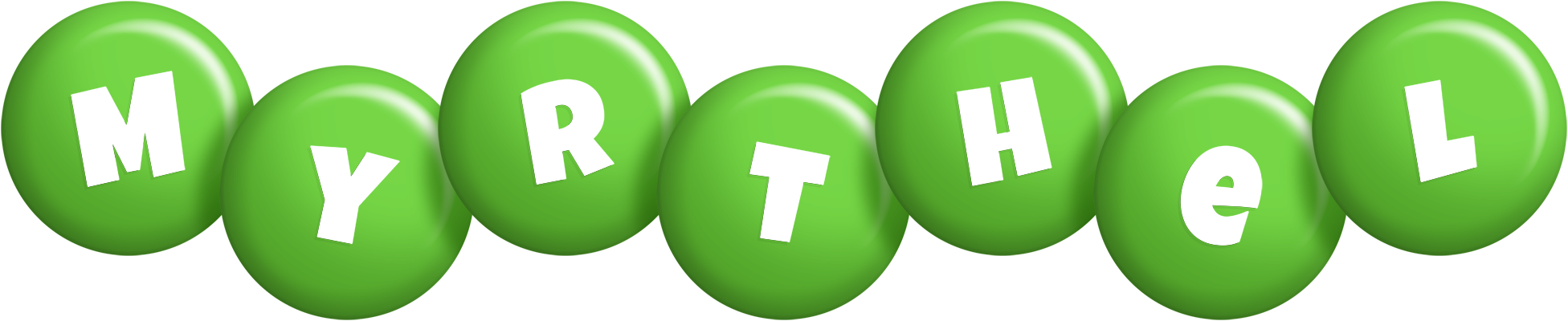 Myrthel candy-green logo