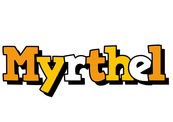 Myrthel cartoon logo