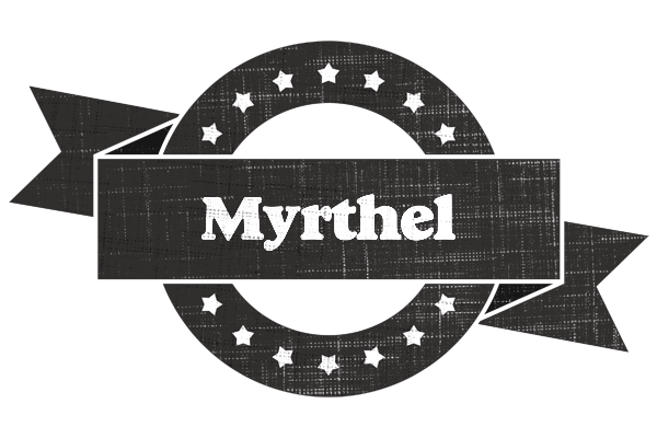 Myrthel grunge logo