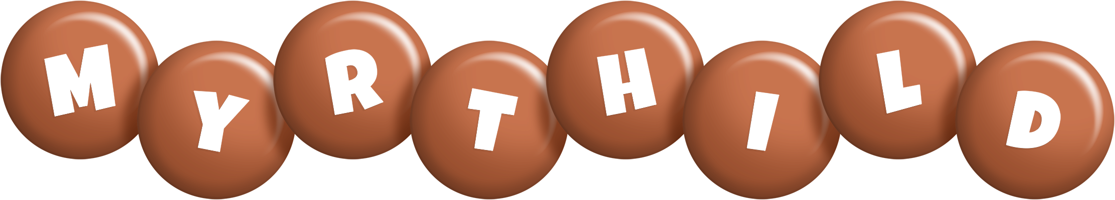 Myrthild candy-brown logo