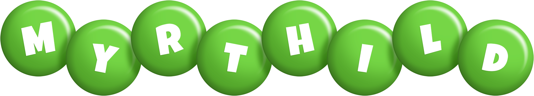 Myrthild candy-green logo