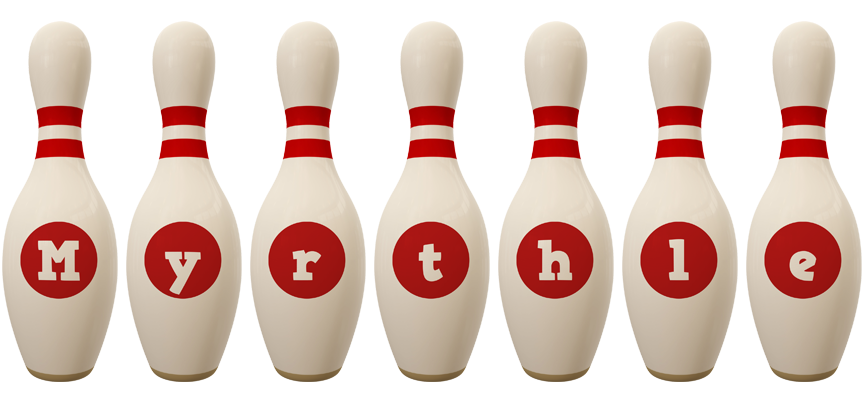 Myrthle bowling-pin logo