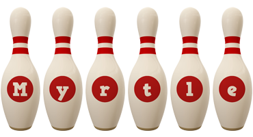 Myrtle bowling-pin logo