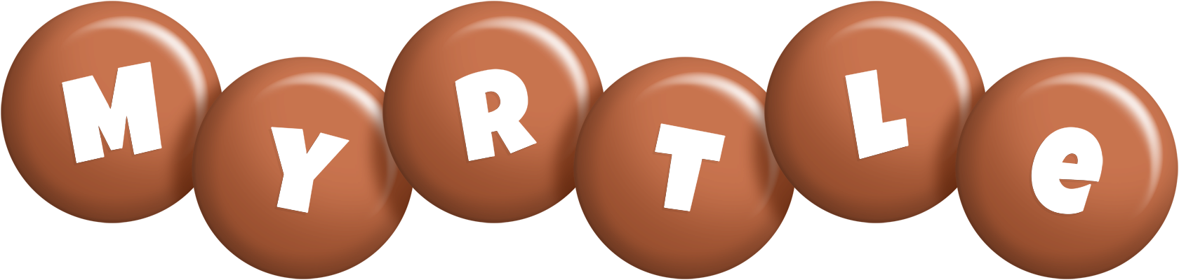 Myrtle candy-brown logo