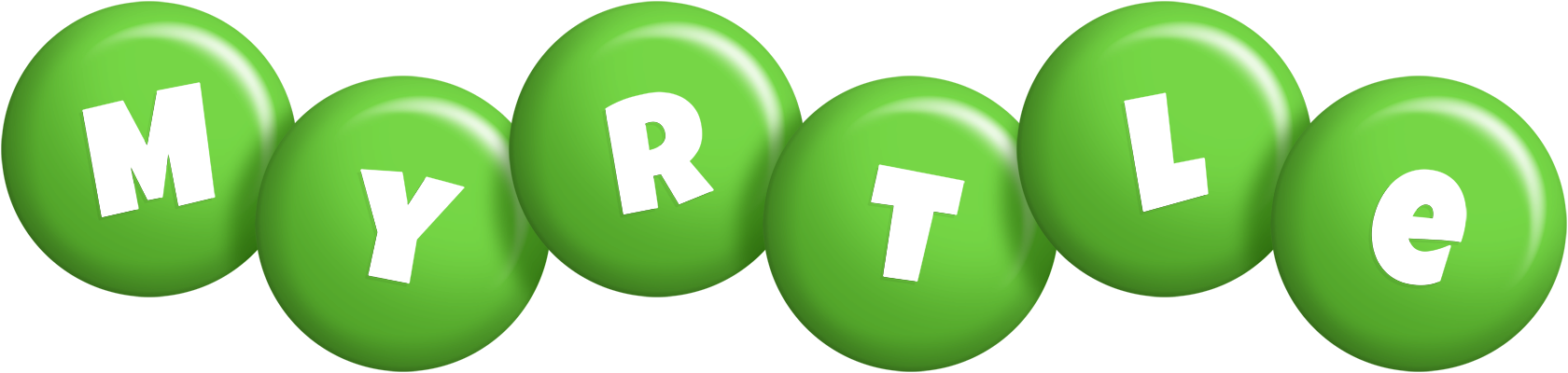 Myrtle candy-green logo