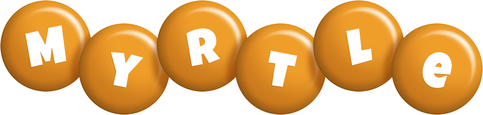 Myrtle candy-orange logo