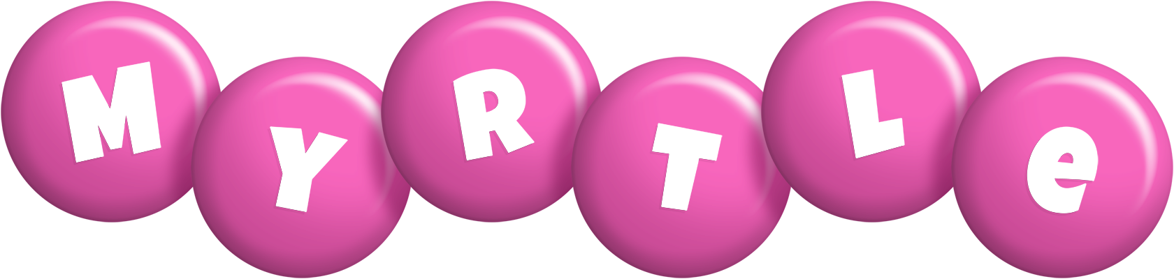 Myrtle candy-pink logo