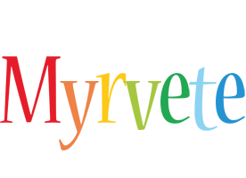 Myrvete birthday logo