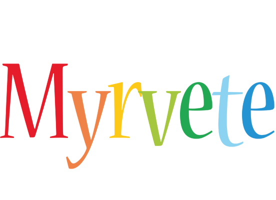 Myrvete birthday logo