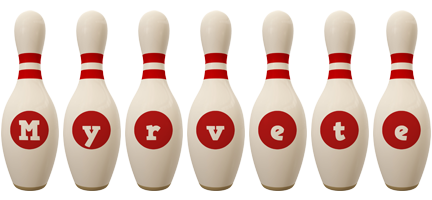 Myrvete bowling-pin logo