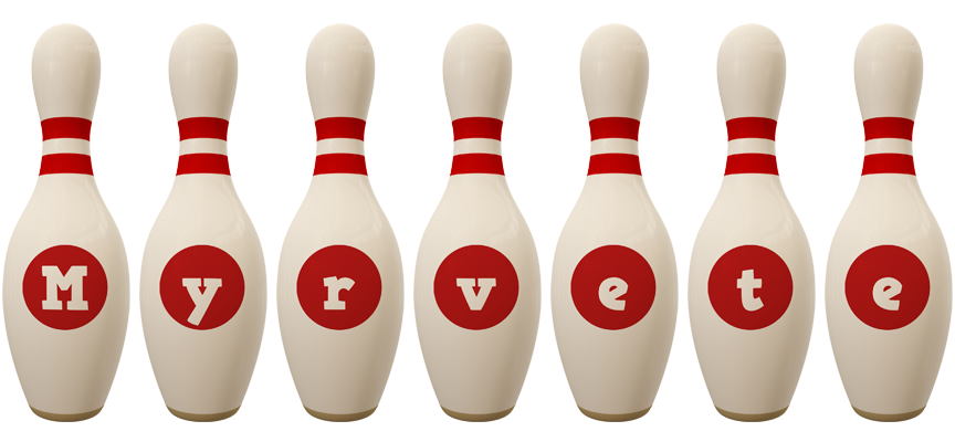 Myrvete bowling-pin logo