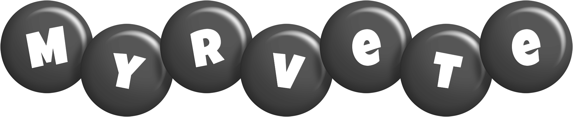 Myrvete candy-black logo