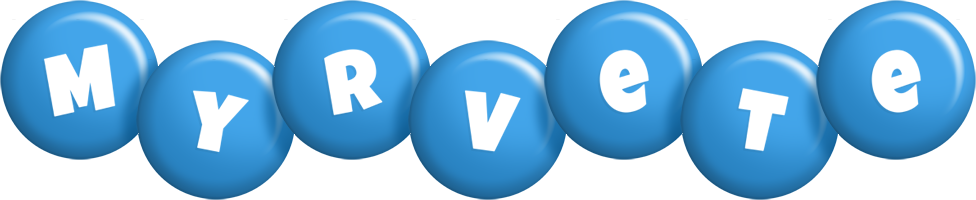 Myrvete candy-blue logo